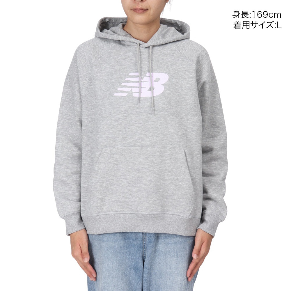 ニューバランス（new balance）（レディース）Sport フリース ロゴ フーディ 裏起毛 WT43524AG