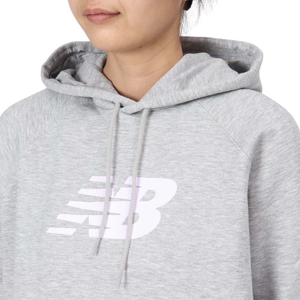 ニューバランス（new balance）（レディース）Sport フリース ロゴ フーディ 裏起毛 WT43524AG