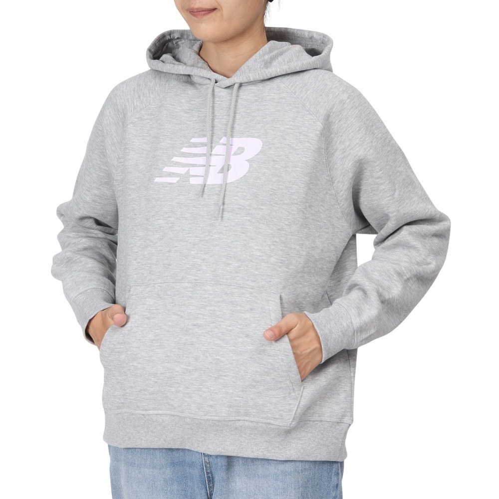 ニューバランス（new balance）（レディース）Sport フリース ロゴ フーディ 裏起毛 WT43524AG