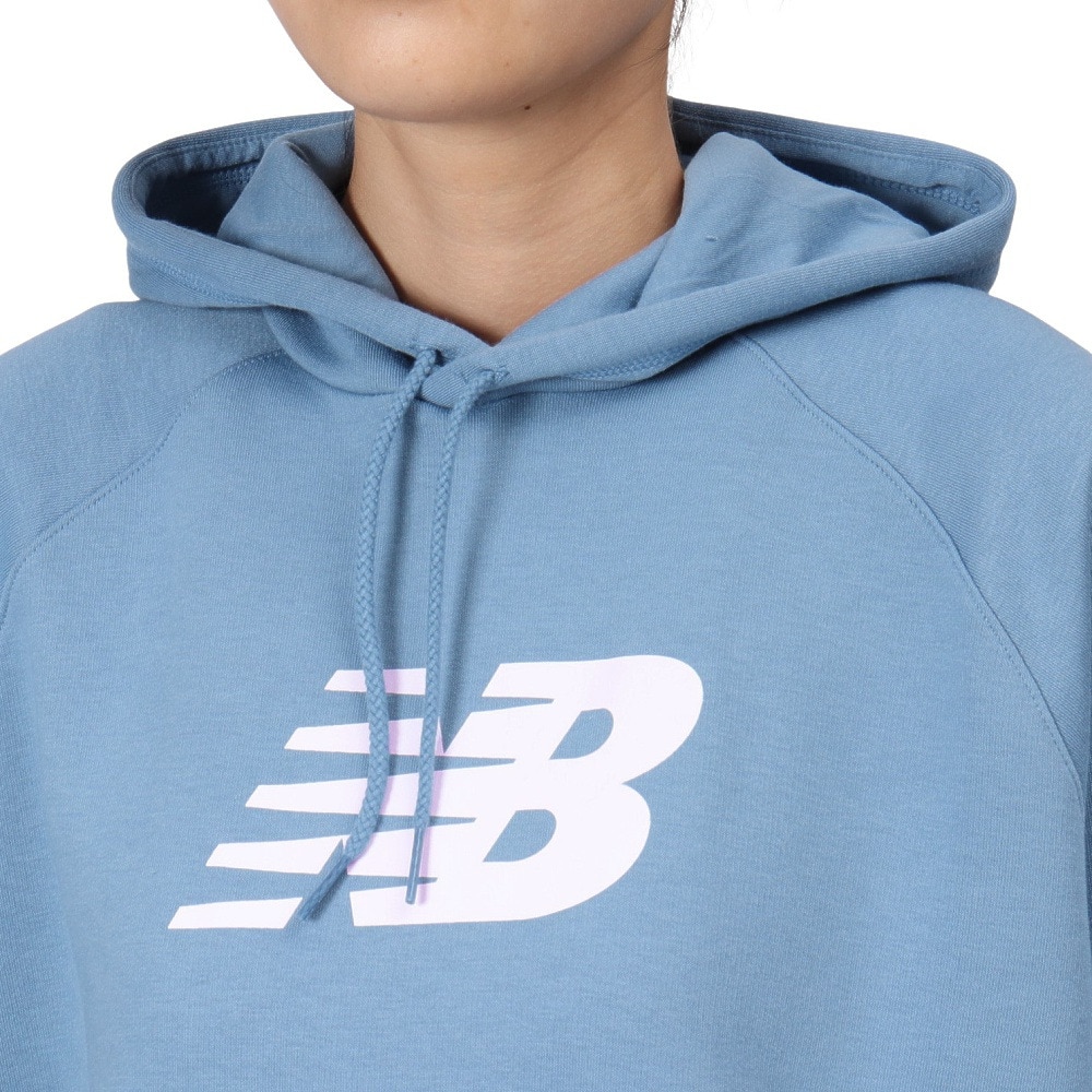 ニューバランス（new balance）（レディース）Sport フリース ロゴ フーディ 裏起毛 WT43524HEB