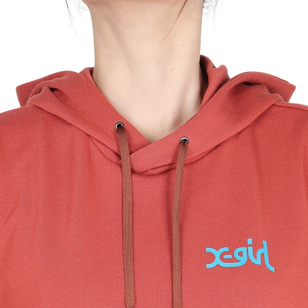 エックスガール（X-gir）（レディース）HOODIE スウェットシャツ 158246012002-BROWN