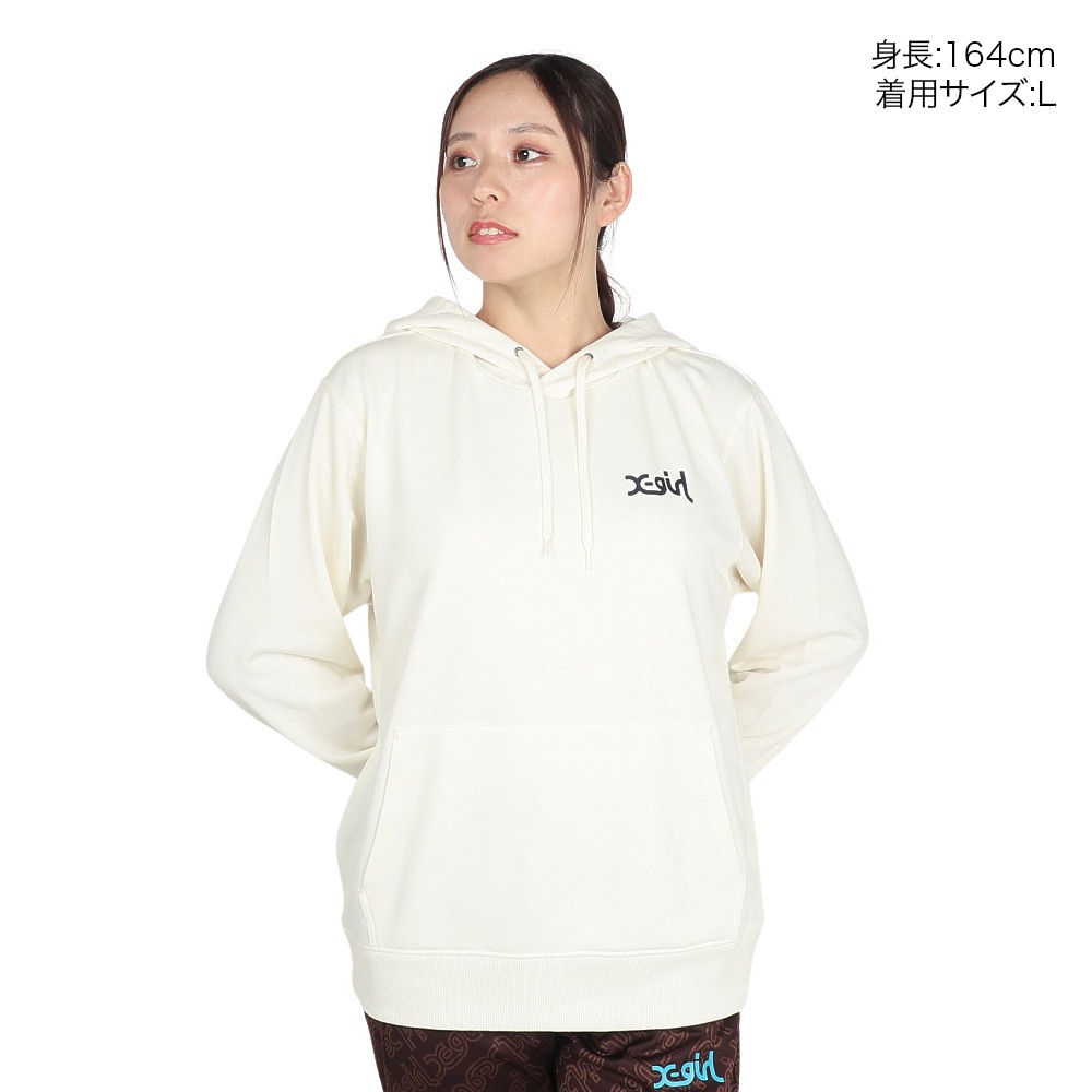 エックスガール（X-gir）（レディース）HOODIE スウェットシャツ 158246012002-WHITE