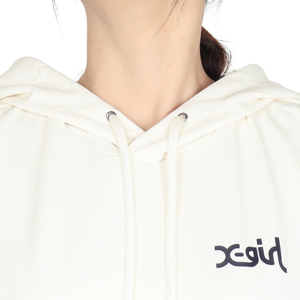 エックスガール（X-gir）（レディース）HOODIE スウェットシャツ 158246012002-WHITE