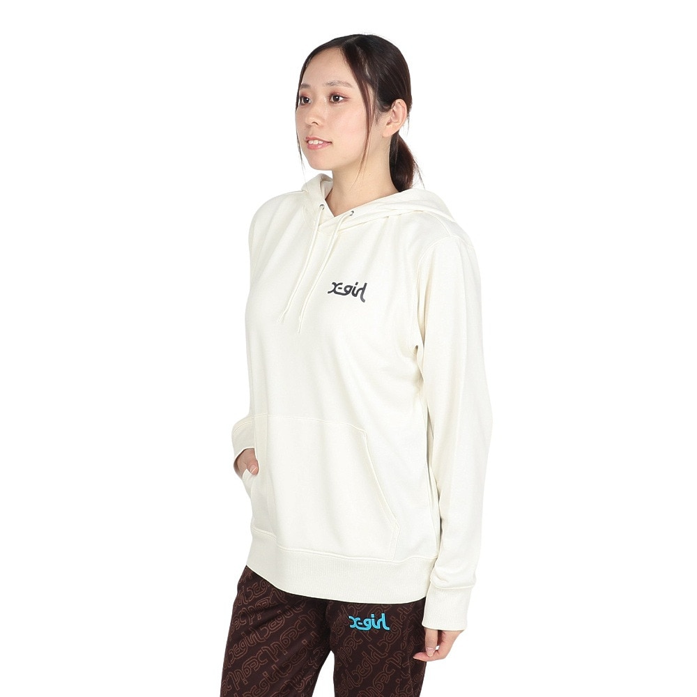 エックスガール（X-gir）（レディース）HOODIE スウェットシャツ 158246012002-WHITE
