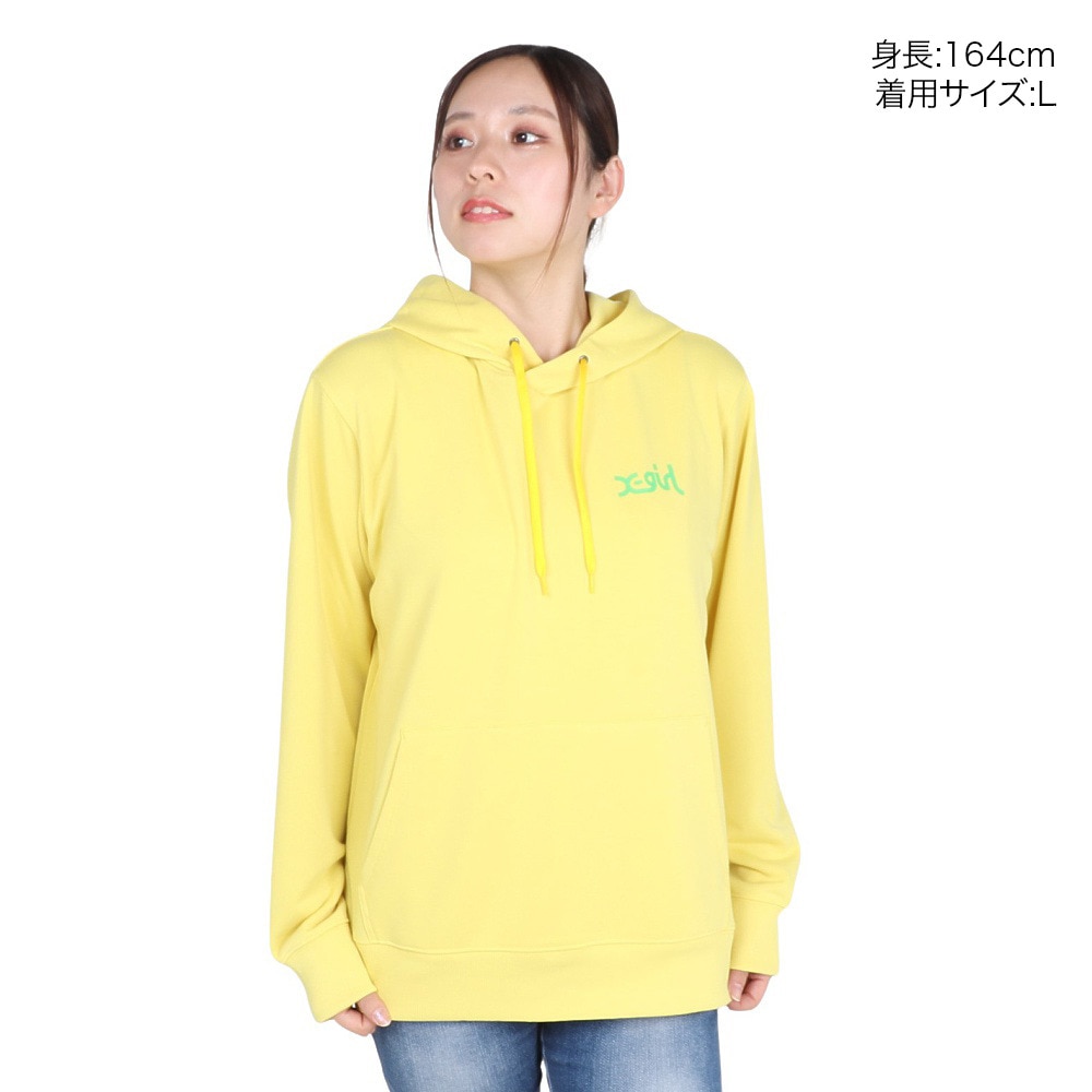 エックスガール（X-gir）（レディース）HOODIE スウェットシャツ 158246012002-YELLOW