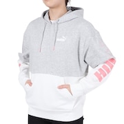 (レディース)PUMA POWER カラーブロック フーディー 678408 04 LGRY
