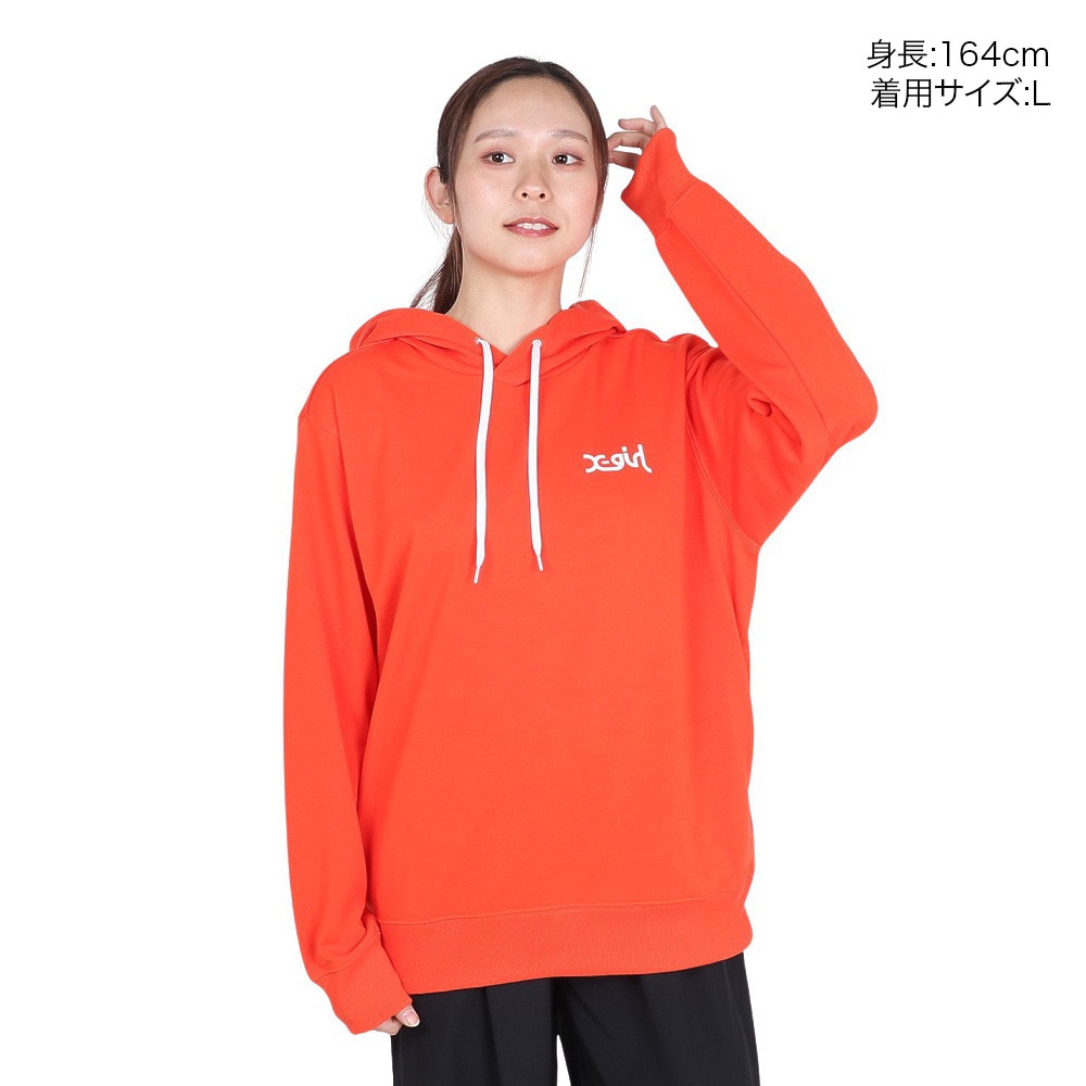 エックスガール（X-gir）（レディース）フーディ スウェットシャツ 155251012001-ORANGE