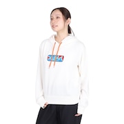 (レディース)ショート フーディ スウェットシャツ 155251012002-WHITE