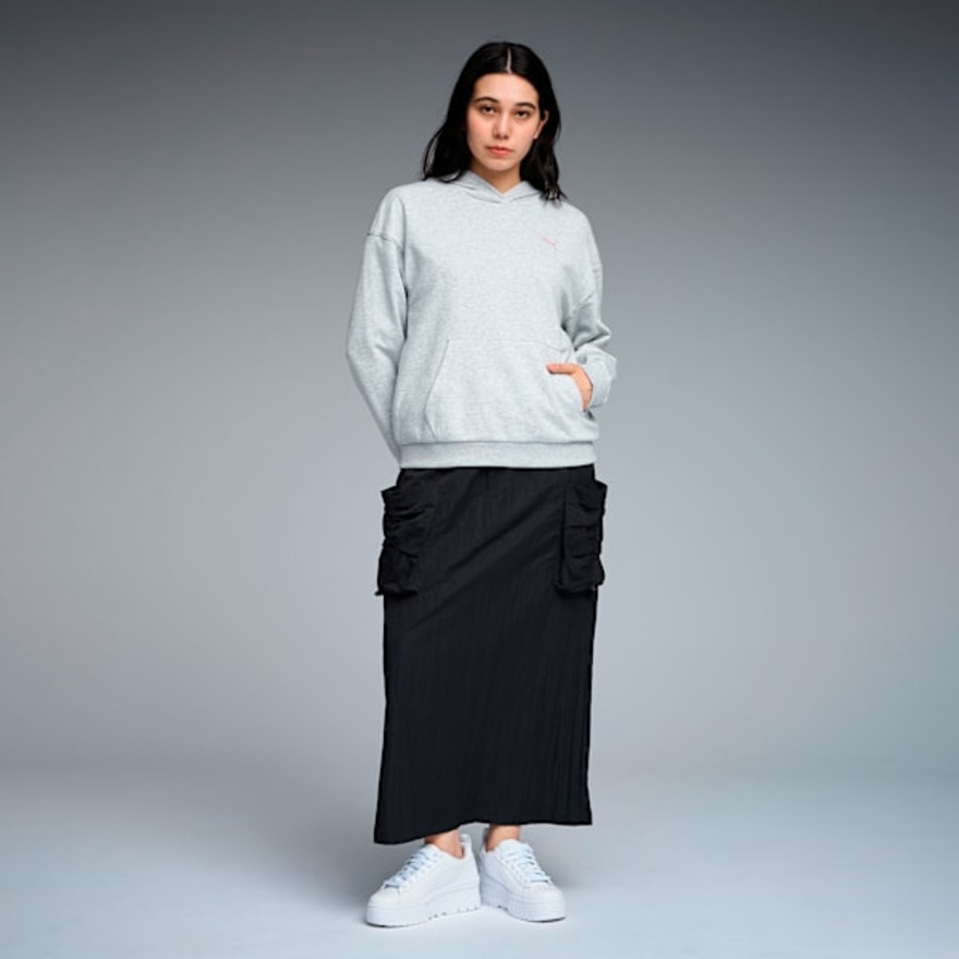 プーマ（PUMA）（レディース）ESS MX リラックスド フーディ 690128 04 LGRY