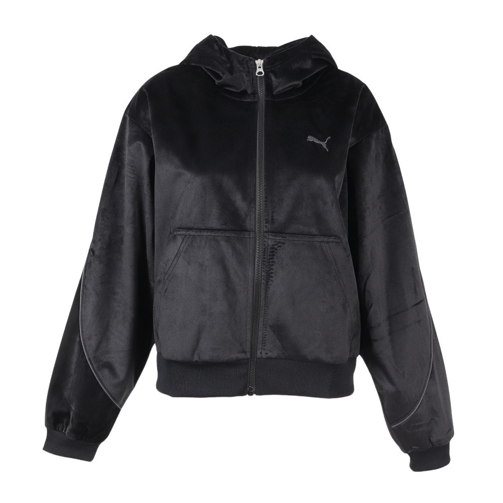 プーマ（PUMA）（レディース）CORE HERITAGE ベロア トラックジャケット 690173 01 BLK