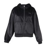 (レディース)CORE HERITAGE ベロア トラックジャケット 690173 01 BLK