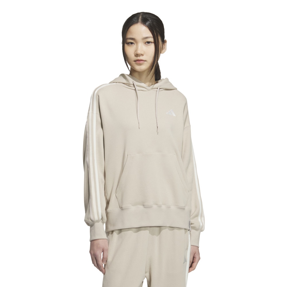 アディダス（adidas）（レディース）エッセンシャルズ プラス 3S フレンチテリーパーカー JUP40-JZ8681