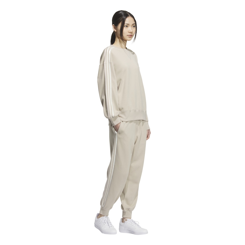 アディダス（adidas）（レディース）エッセンシャルズ プラス 3S フレンチテリークルースネックウェット JUP41-JZ8683