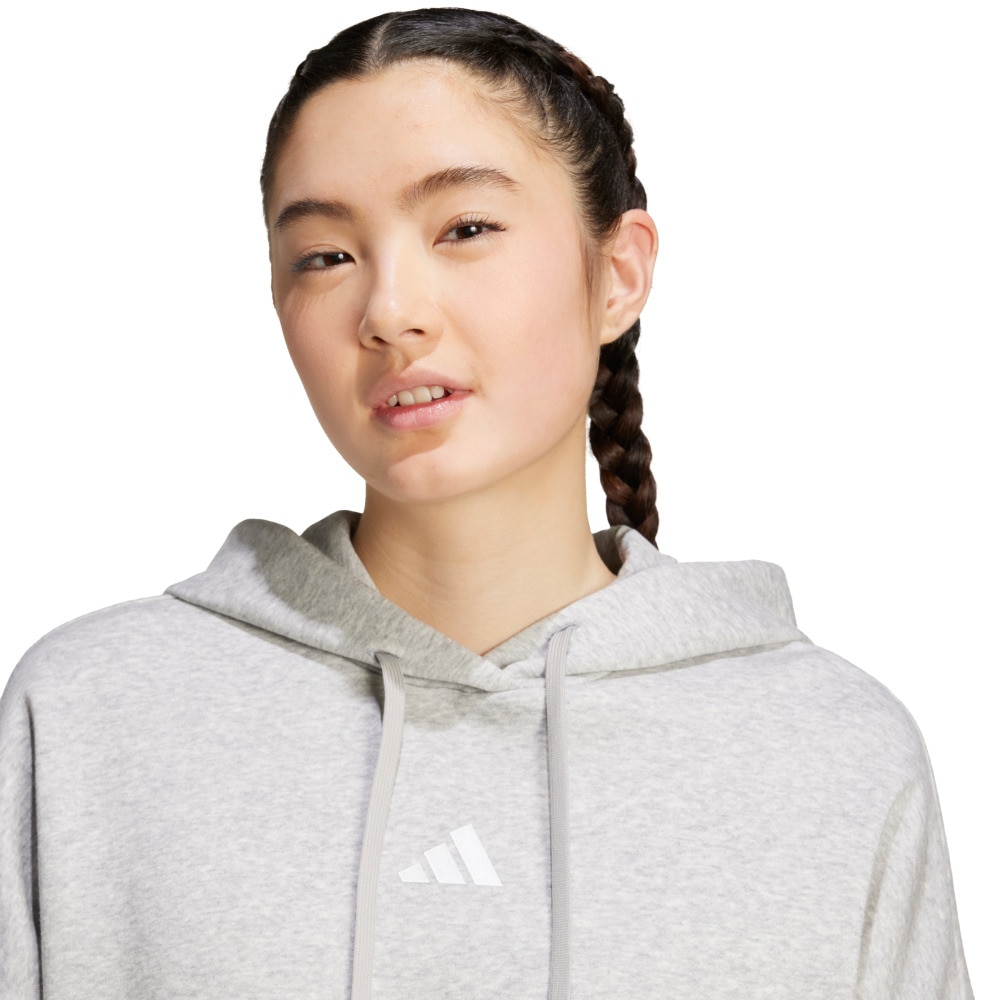 アディダス（adidas）（レディース）ホリデー スリーストライプス フリースパーカー JVI79-JM1869