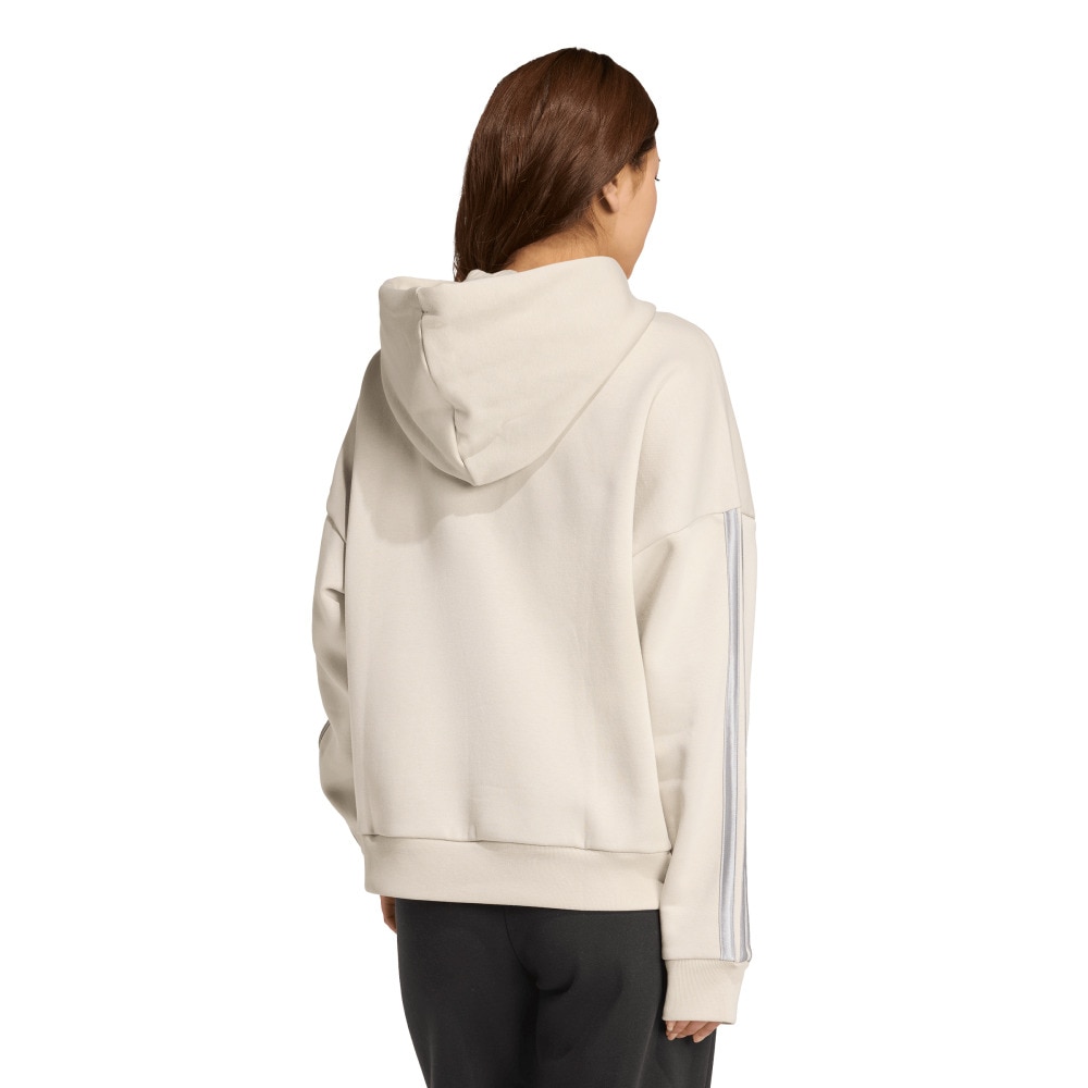 アディダス（adidas）（レディース）ホリデー スリーストライプス フリースパーカー JVI79-JM1870