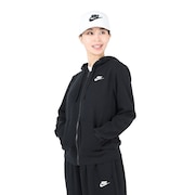 ナイキ（NIKE）（レディース）NSW クラブ フリース フルジップ長袖フーディー DQ5472-010 ブラック