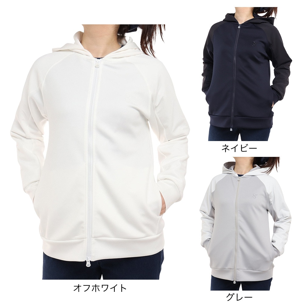 ウィッテム（HUITIEME）（レディース）ハイブリット フルZIPパーカー 192-37010-015