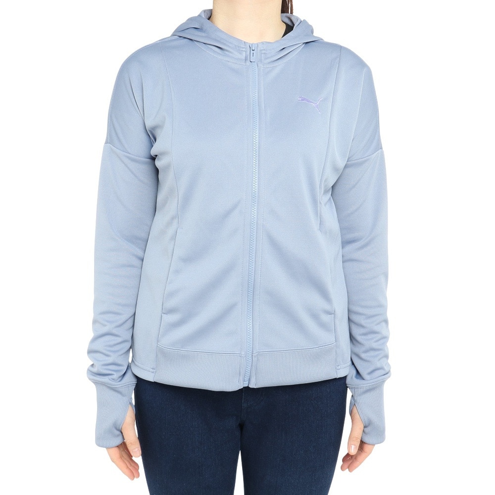 プーマ（PUMA）（レディース）パーカー レディース フルジップ フーテッド 674933 18 BGRY