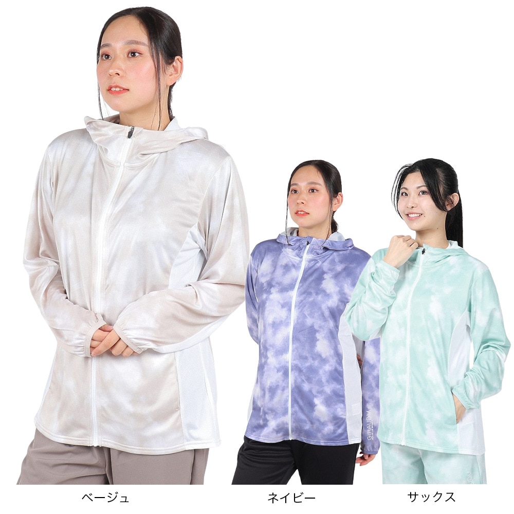 ジローム（GIRAUDM）（レディース）UV PTMESH フルジップ フーディージャケット SW4S0048-TR861-GRSD NVY