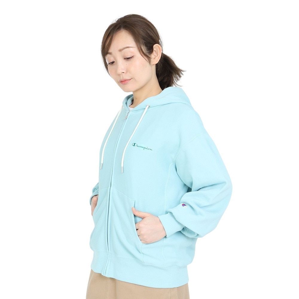 チャンピオン-ヘリテイジ（CHAMPION-HERITAGE）（レディース）フード付き WRW ワンポイント フルジップパーカー CW-X102 380