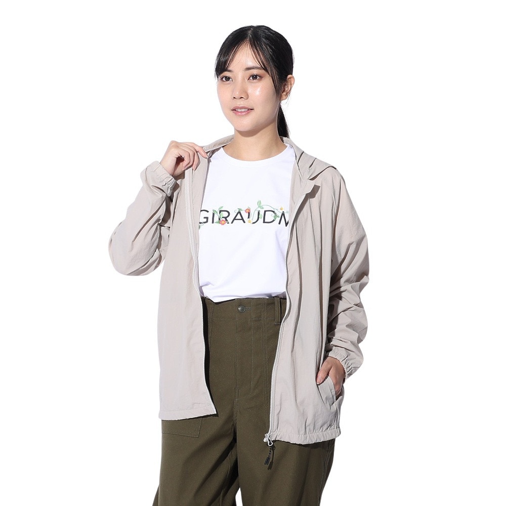 ジローム（GIRAUDM）（レディース）UV WOVEN フルジップ フーディ SW4S0090-TR861-GRTJ BEG