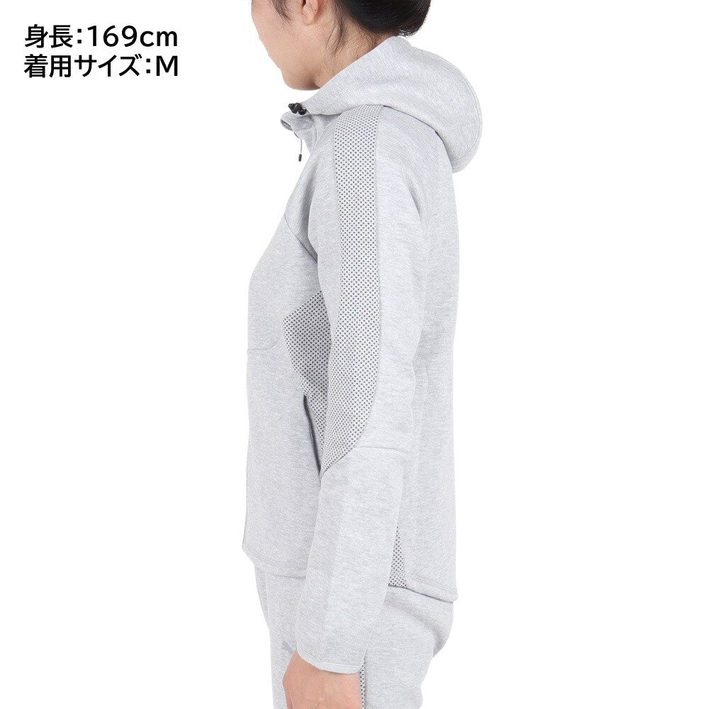 プーマ（PUMA）（レディース）パーカー レディース EVOSTRIPE フーデッド ジャケット 678388 04 LGRY