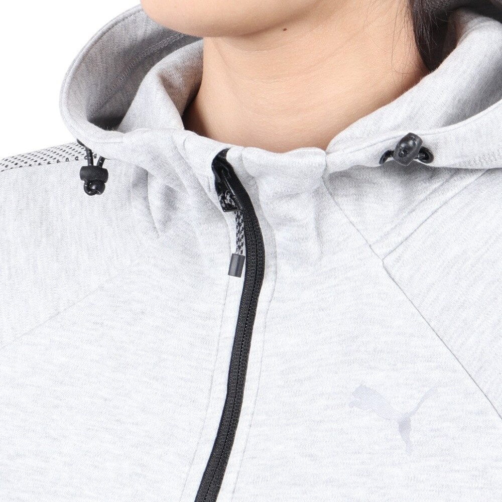 プーマ（PUMA）（レディース）パーカー レディース EVOSTRIPE フーデッド ジャケット 678388 04 LGRY