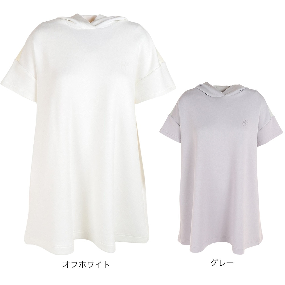 ウィッテム（HUITIEME）（レディース）ハイブリットショートスリーブフーディ 192-36240-005