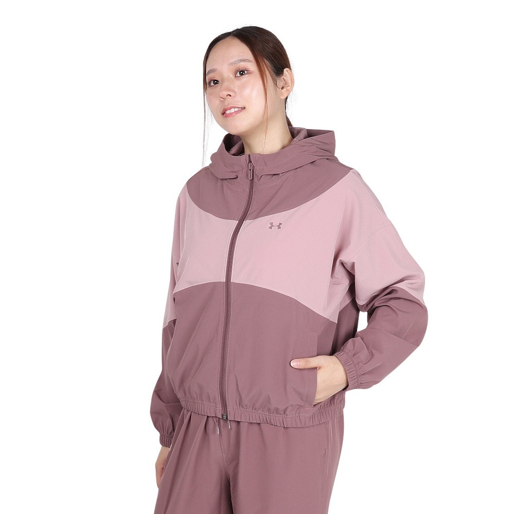 アンダーアーマー（UNDER ARMOUR）（レディース）ライバル ウーブン ジャケット フーディー 6004849 651