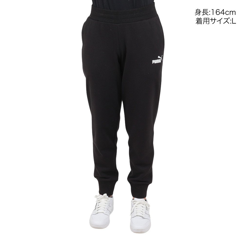 プーマ（PUMA）（レディース）ESS スウェットパンツ 588725 01 BLK ジョガーパンツ 黒 ブラック