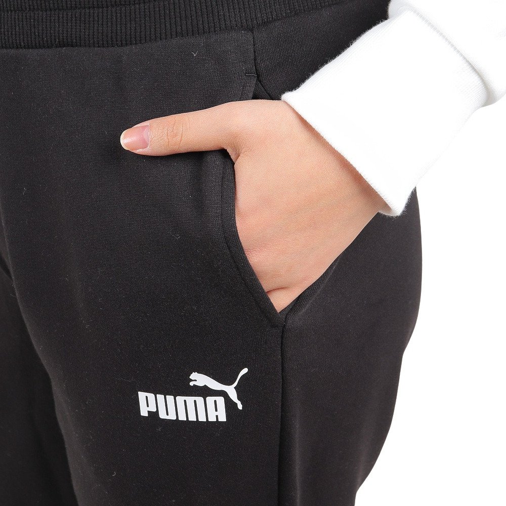 プーマ（PUMA）（レディース）ESS スウェットパンツ 588725 01 BLK ジョガーパンツ 黒 ブラック