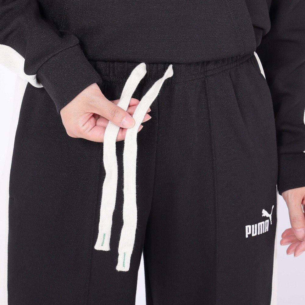 プーマ（PUMA）（レディース）パンツ レディース CORE HERITAGE ニットワイドパンツ 677690 01 BLK