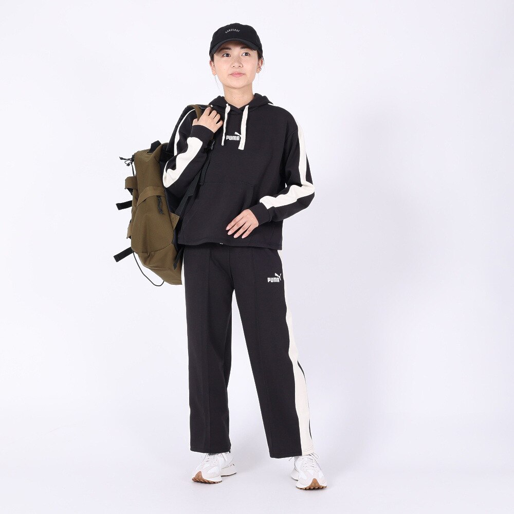 プーマ（PUMA）（レディース）パンツ レディース CORE HERITAGE ニットワイドパンツ 677690 01 BLK