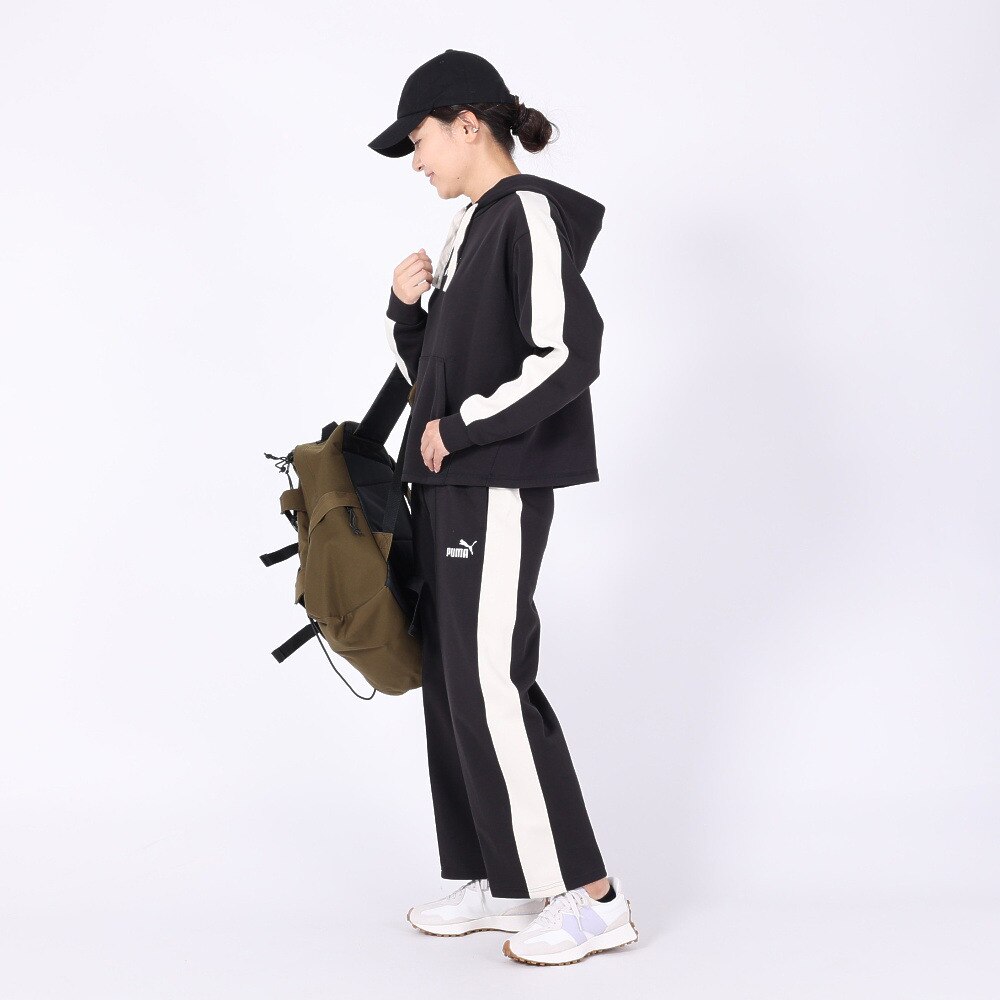 プーマ（PUMA）（レディース）パンツ レディース CORE HERITAGE ニットワイドパンツ 677690 01 BLK