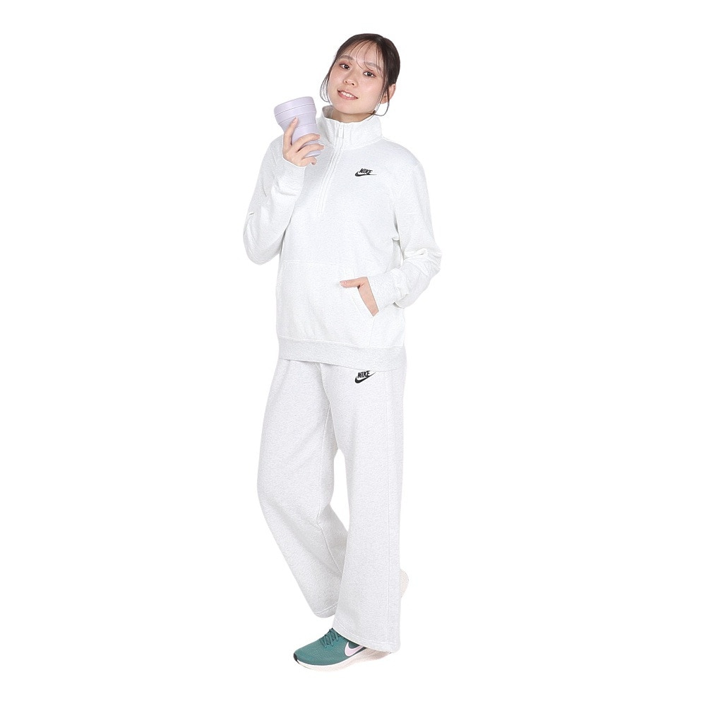 ナイキ（NIKE）（レディース）クラブ フリース ミッドライズ ワイドレッグ スウェットパンツ FB2728-051