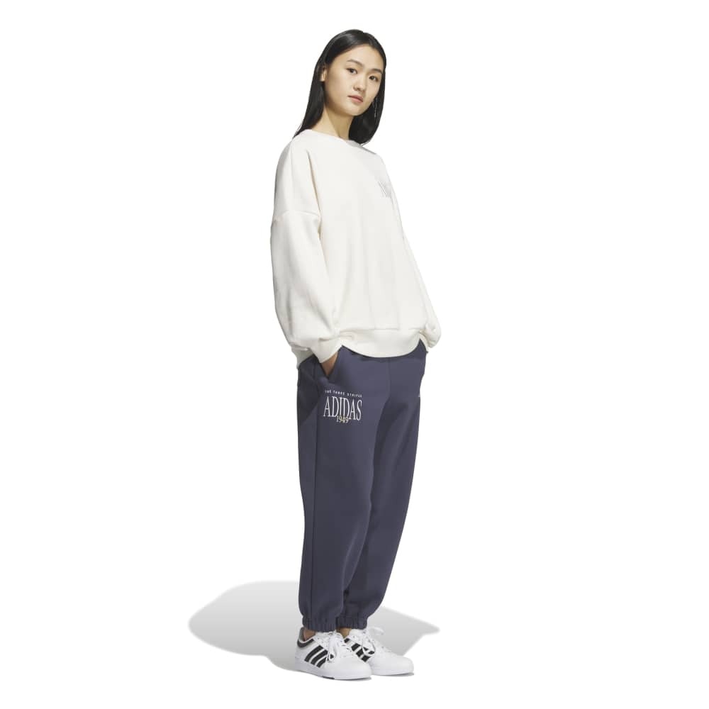 アディダス（adidas）（レディース）バービージ ルーズフィット 9/10丈 スウェット フリース パンツ TI734-KA0974