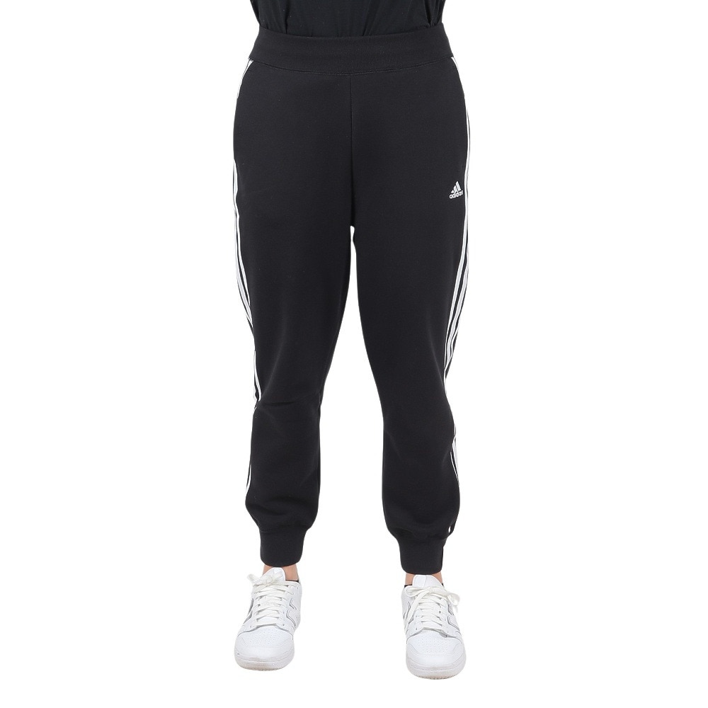 アディダス（adidas）（レディース）エッセンシャルズ プラス スリーストライプス フレンチテリーテーパードパンツ KVF84-JF1416