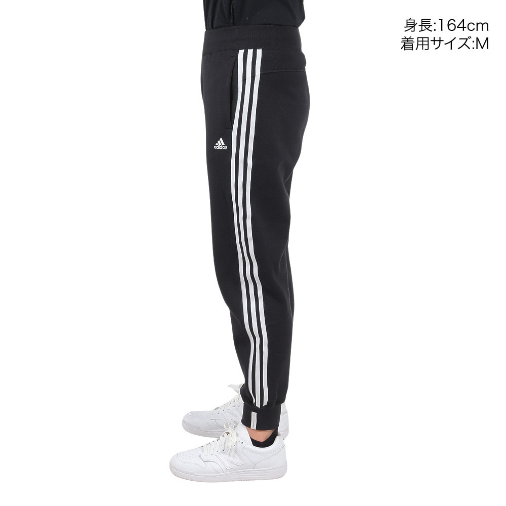 アディダス（adidas）（レディース）エッセンシャルズ プラス スリーストライプス フレンチテリーテーパードパンツ KVF84-JF1416