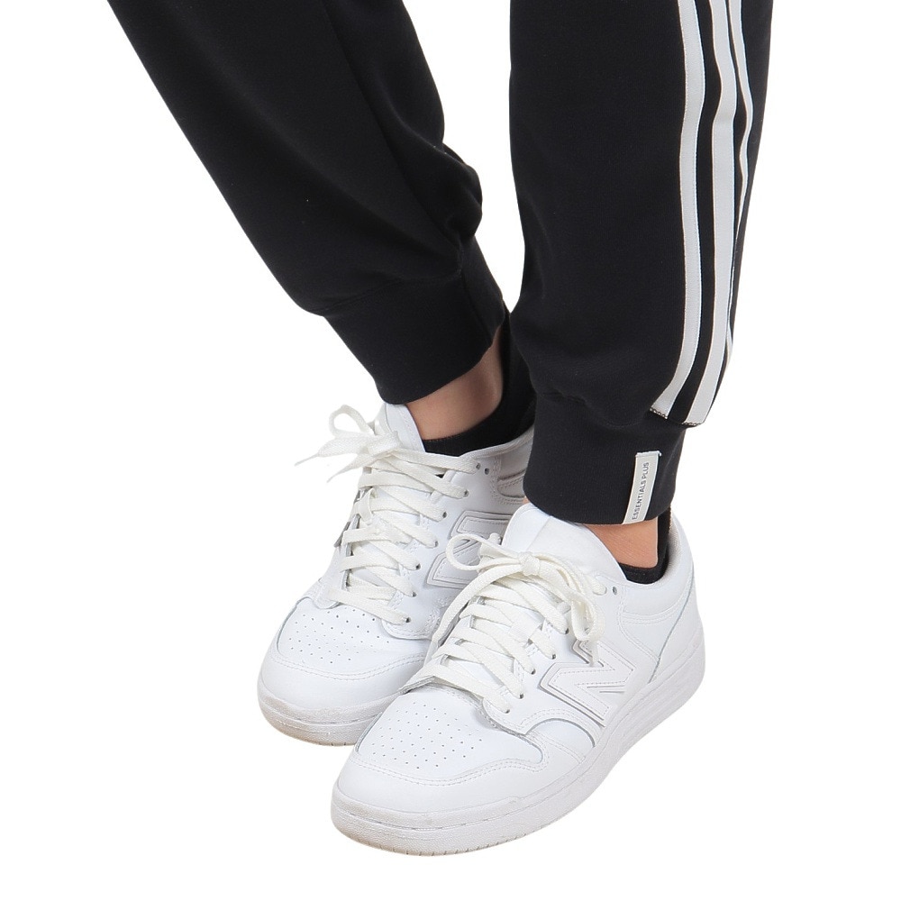 アディダス（adidas）（レディース）エッセンシャルズ プラス スリーストライプス フレンチテリーテーパードパンツ KVF84-JF1416