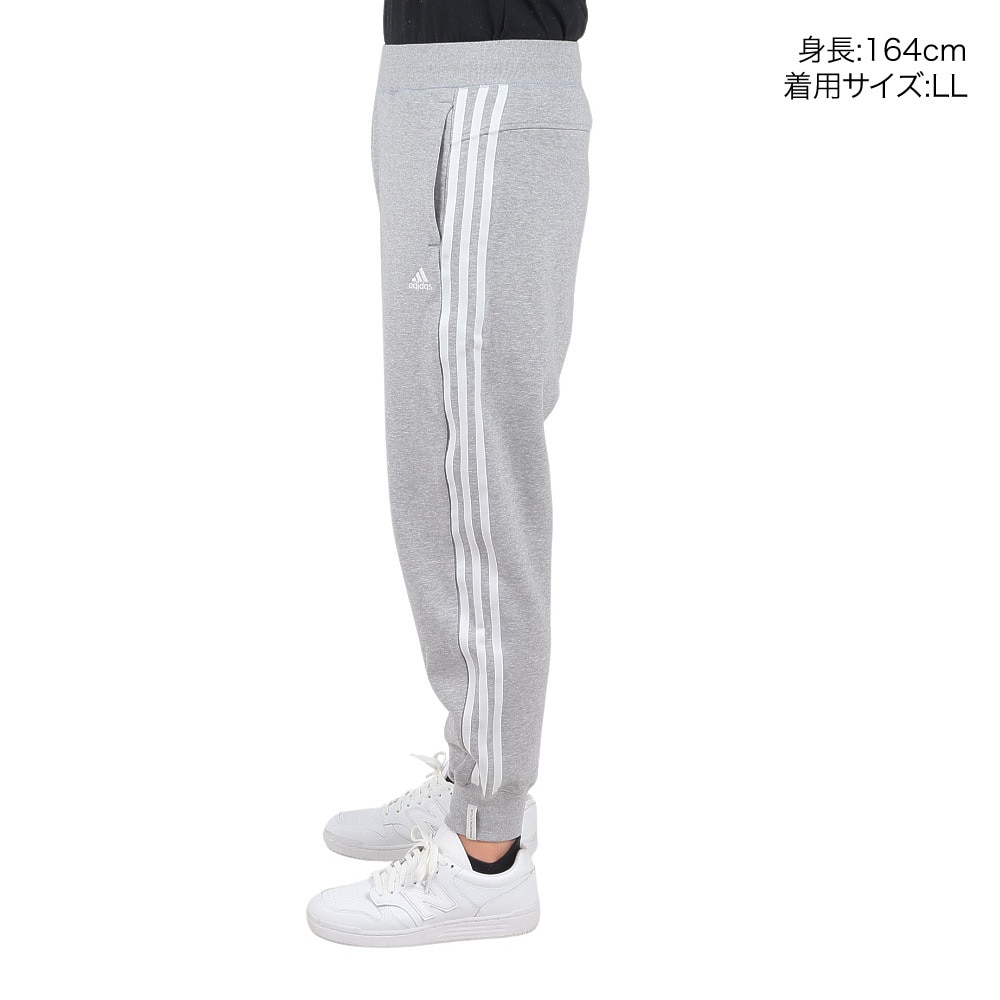 アディダス（adidas）（レディース）エッセンシャルズ プラス スリーストライプス フレンチテリーテーパードパンツ KVF84-JF1418