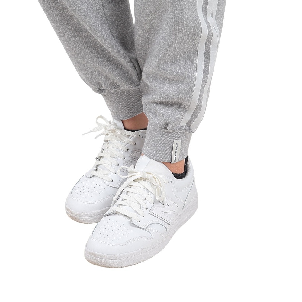 アディダス（adidas）（レディース）エッセンシャルズ プラス スリーストライプス フレンチテリーテーパードパンツ KVF84-JF1418