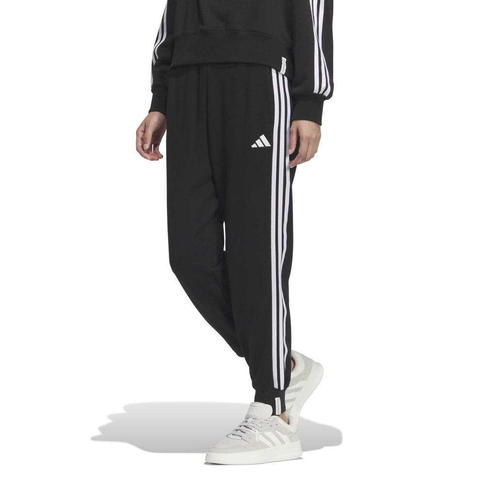 アディダス（adidas）（レディース）エッセンシャルズ プラス スリーストライプス フレンチテリー テーパードパンツ JUP42-JW4491