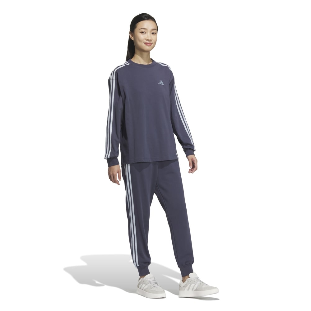 アディダス（adidas）（レディース）エッセンシャルズ プラス スリーストライプス フレンチテリー テーパードパンツ JUP42-JW4494