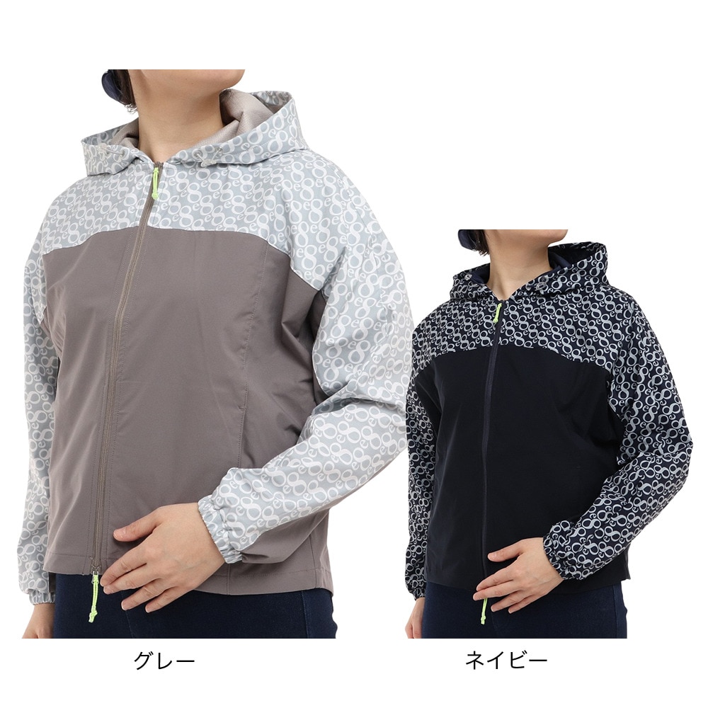ウィッテム（HUITIEME）（レディース）総柄フルジップパーカー 192-57910-098