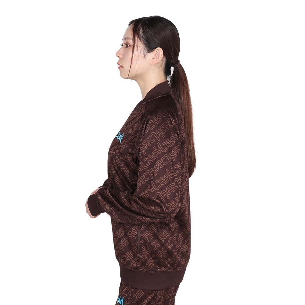 エックスガール（X-gir）（レディース）JACQUARD TRACK ジャケット 158246021009-BROWN