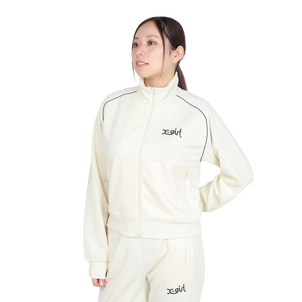 エックスガール（X-gir）（レディース）SHORT TRACK ジャケット 158246021011-WHITE
