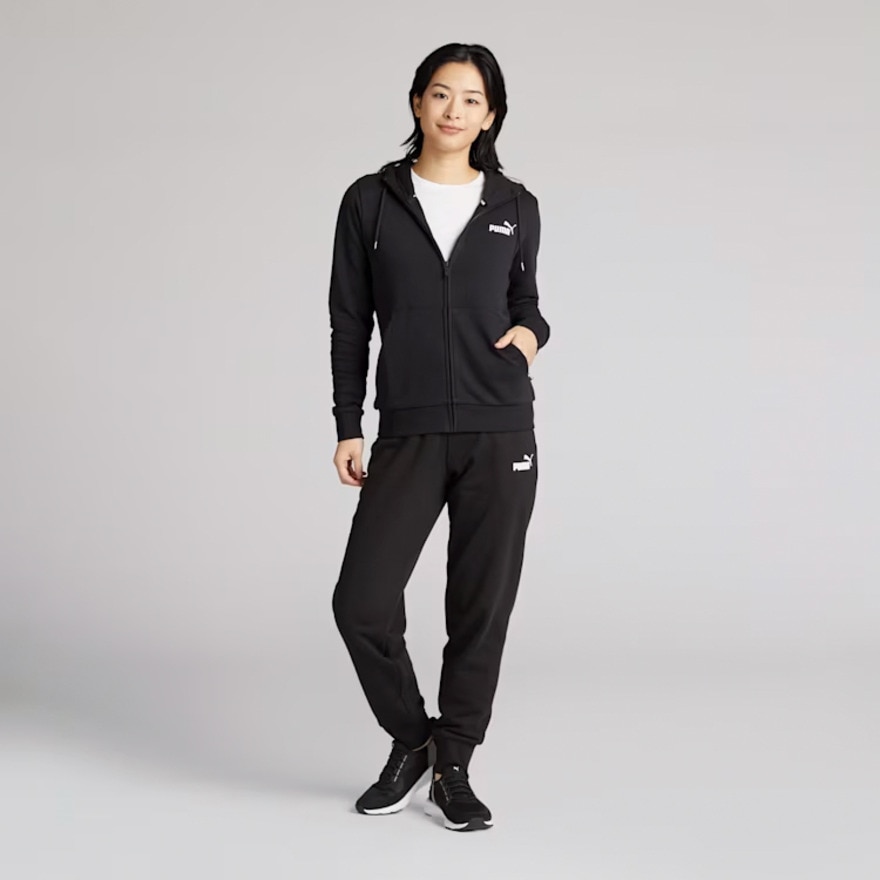 プーマ（PUMA）（レディース）ESS スモール ロゴ フルジップフーディー 588936 01 BLK