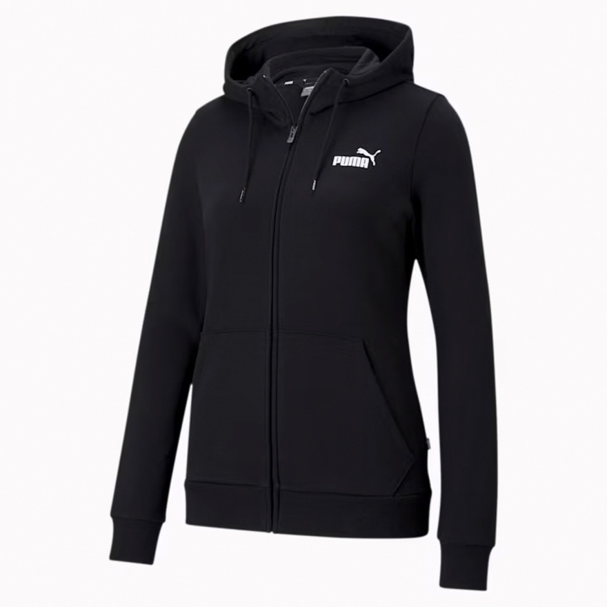 プーマ（PUMA）（レディース）ESS スモール ロゴ フルジップフーディー 588936 01 BLK