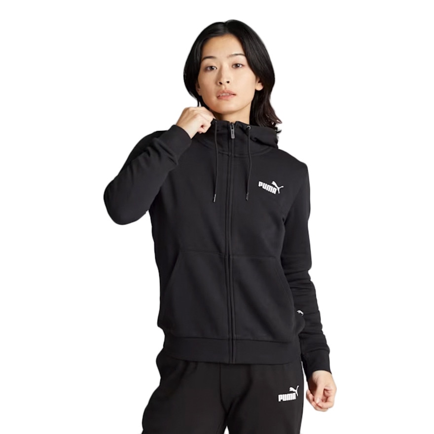 プーマ（PUMA）（レディース）ESS スモール ロゴ フルジップフーディー 588936 01 BLK