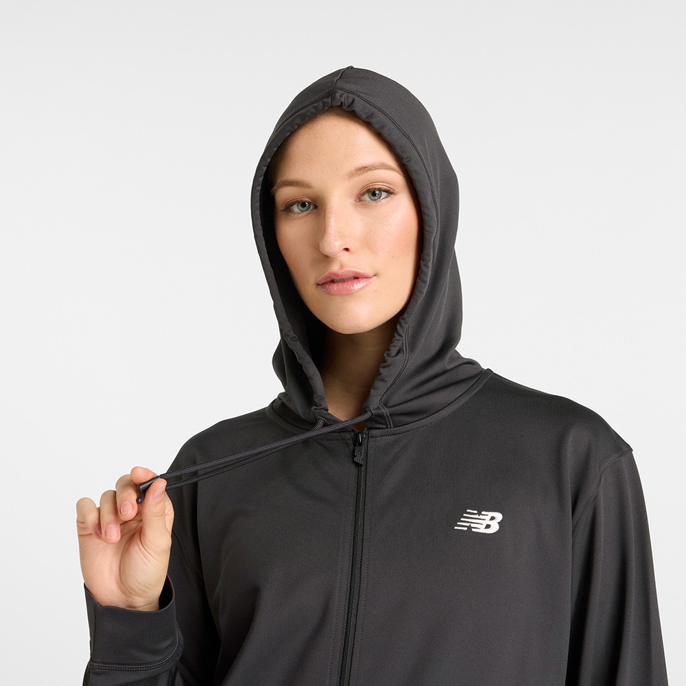 ニューバランス（new balance）（レディース）ライトフレンチテリーフルジップジャケット AWJ51504BLK